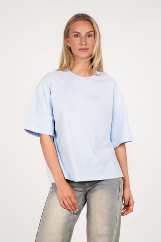 Oversized t-shirt dames licht blauw - Marlow