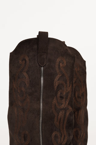 Cowboy laarzen met overslag bruin - Willow