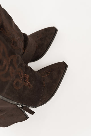 Cowboy laarzen met overslag bruin - Willow