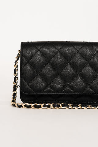 Leren crossbody tas zwart - Lyla