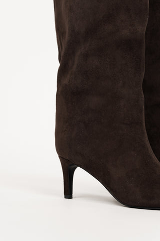 Laarzen met kitten heel suede bruin - Maxime