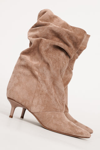 Dames laarzen suede beige - Carlijn
