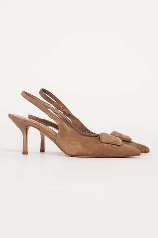 Slingback pumps suede khaki - Chloe