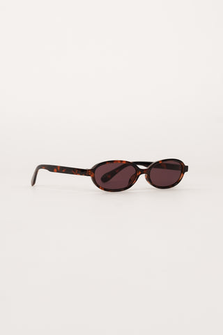 Smalle zonnebril tortoise bruin - Logan