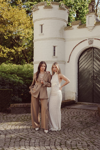 Getailleerde blazer taupe - Valentina
