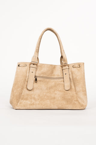 Shopper tas suedelook beige - Dewi