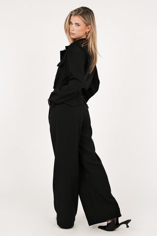 Jumpsuit met cargo model zwart - Lume