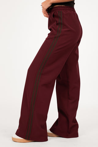 Jogger pantalon streep bordeaux/bruin - Emily