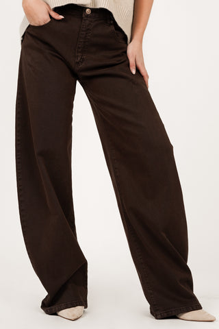 Balloon fit jeans bruin - Brooklyn