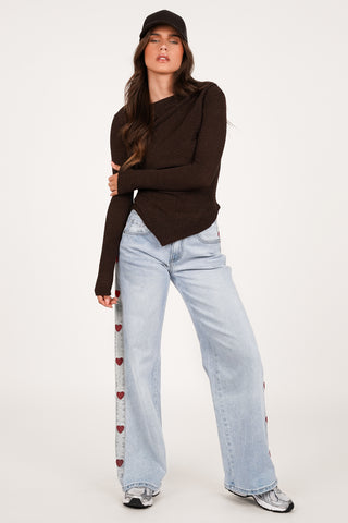 Asymmetrische top bruin - Marlow