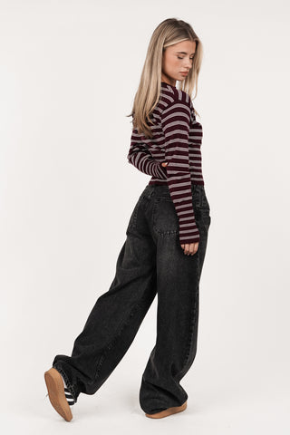 Balloon fit jeans zwart - Brooklyn