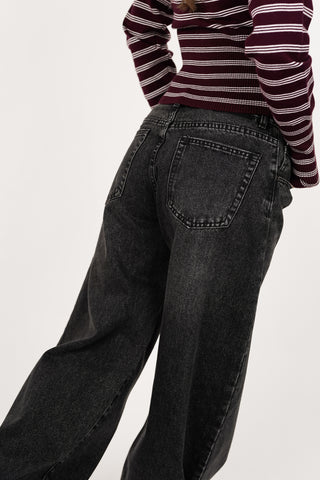 Balloon fit jeans zwart - Brooklyn