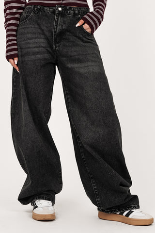 Balloon fit jeans zwart - Brooklyn