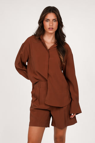 Oversized losvallende blouse rusty - Polly
