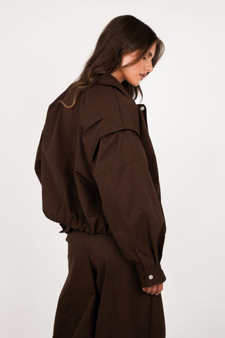 Damenjacke Oversize braun – Mascha
