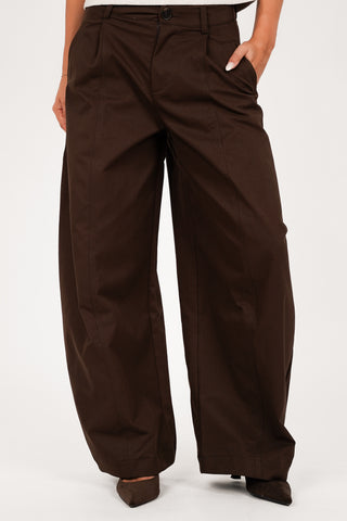 Balloon fit pantalon bruin - Mara