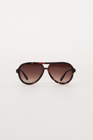 Pilotenbril tortoise met bruine glazen - Maureen