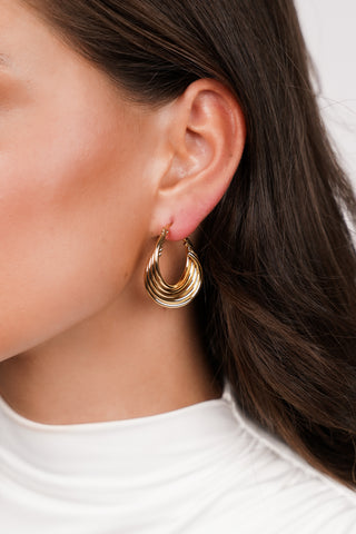 Statement oorbellen twist goud - Audrey
