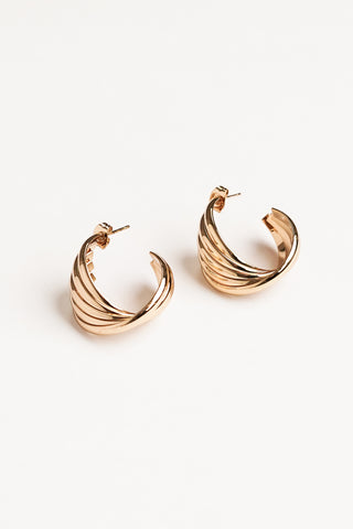 Statement oorbellen twisted goud - Estelle