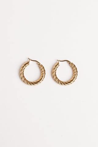 Creolen goud twist - Lunara