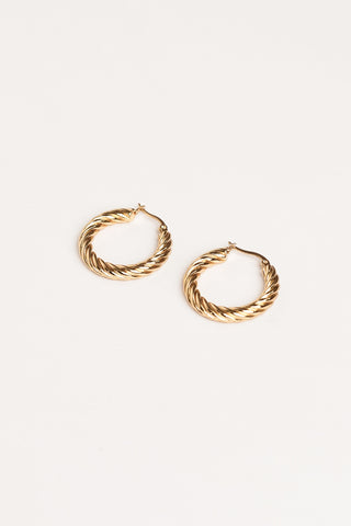 Creolen goud twist - Lunara