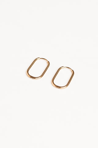 Ovale oorbellen basic goud - Eloise