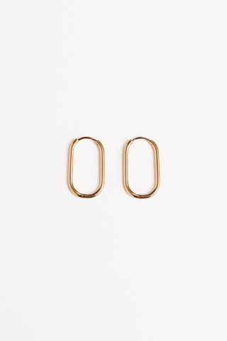 Ovale oorbellen basic goud - Eloise