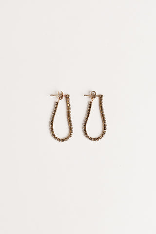 Oorbellen diamantjes chain - Vivian