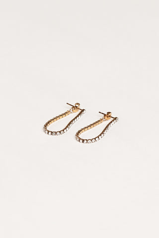 Oorbellen diamantjes chain - Vivian