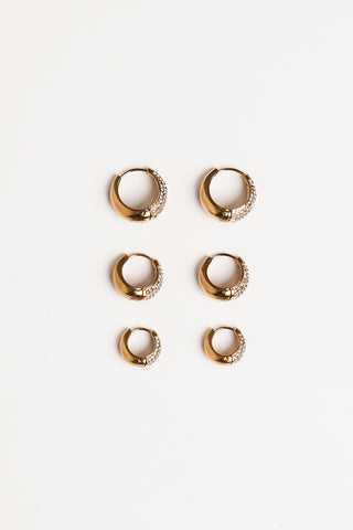 Creolen diamantjes klein - Veronique
