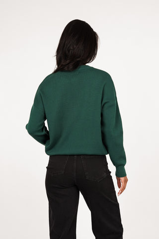 Oversized soft knit welness groen - Peggy