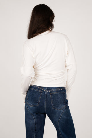 Top met lange mouwen creme - Nora