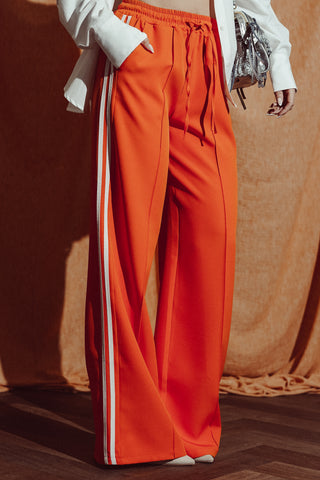 Jogger pantalon streep oranje - Emily