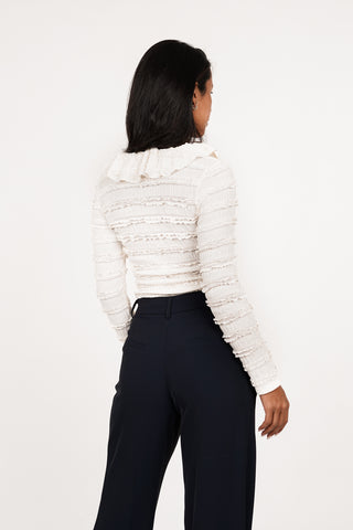 Bodysuit met ruffles creme - Grace