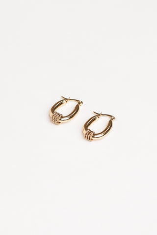 Ovale oorbellen goud middel - Lucille