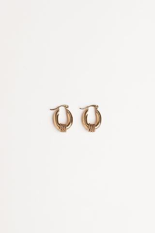 Ovale oorbellen goud klein - Lucille