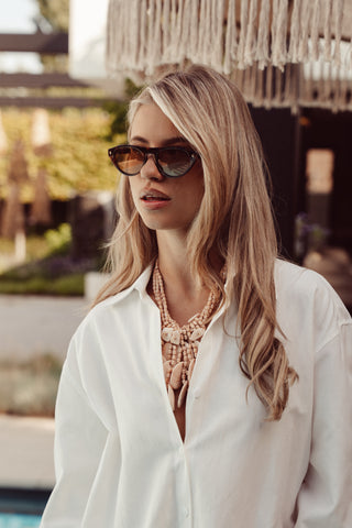 Zonnebril retro tortoise bruin - Derya