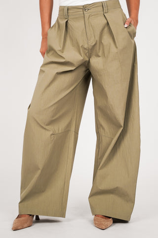 Barrel broek katoen khaki - Lara