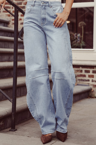 Balloon fit jeans blauw - Elenor