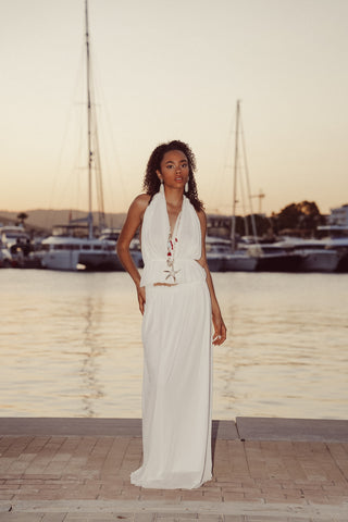 Open back top halter wit - Rowan