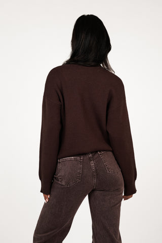 Oversized cardigan dames bruin - Kelly
