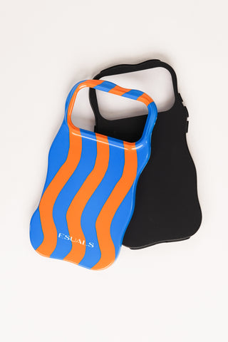 Telefoonhoesje iphone gestreept blauw/oranje - Lesley