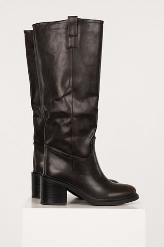 Lange laarzen met hak bruin - Hunter