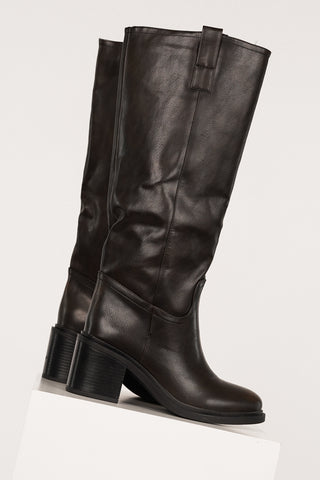 Lange laarzen met hak bruin - Hunter