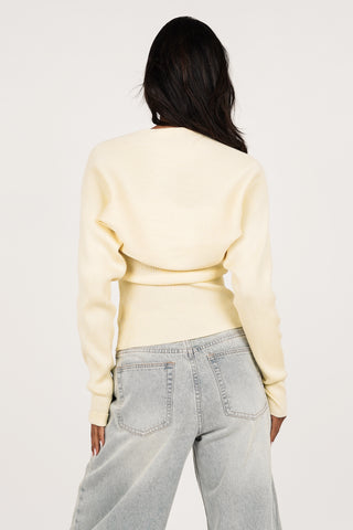 Strapless top met bolero geel - Avani