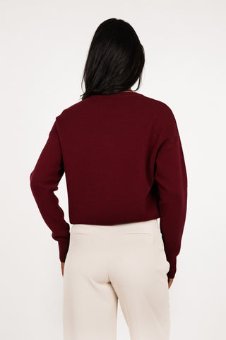 Sweater met print bordeaux - London