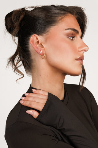 Oorpiercing maan goud - Vivi