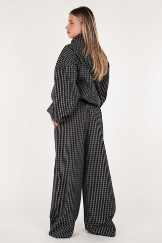 Jogger geruit zwart - Aylin