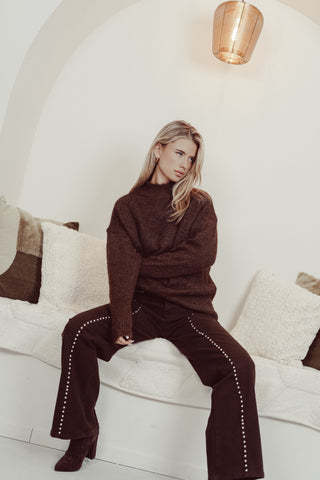 Wollen trui bruin - Fien