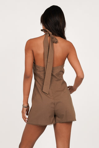 Zomer playsuit bruin - Solare